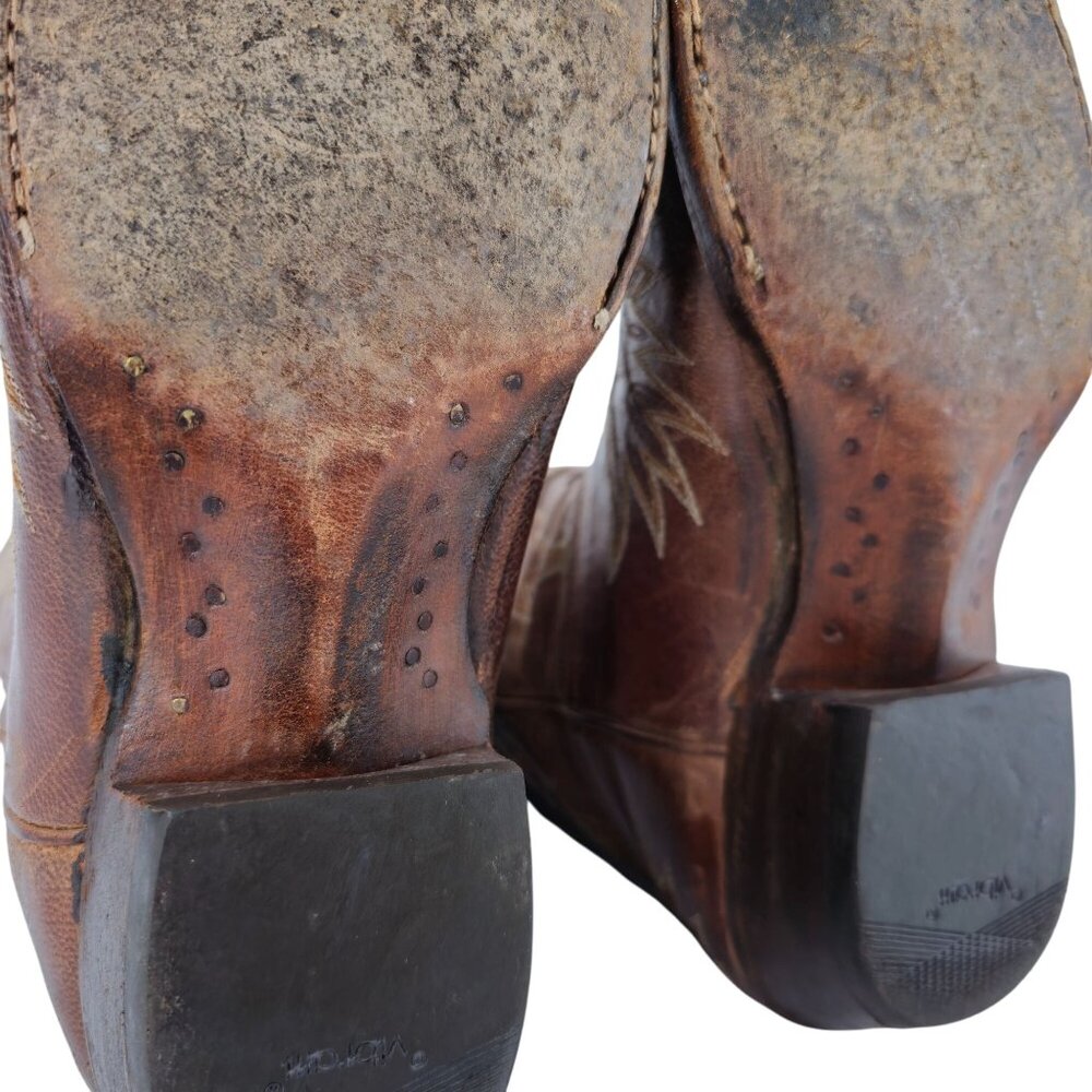 Old Gringo Eagle Snip Toe Mens Size 9.5D Brown Leather Cowboy Western Boots - Picture 12 of 13